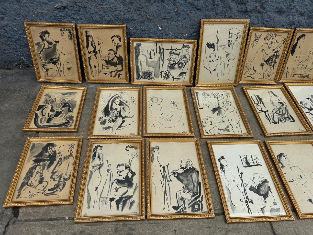 Picasso Sketches From a Museum Exhibition