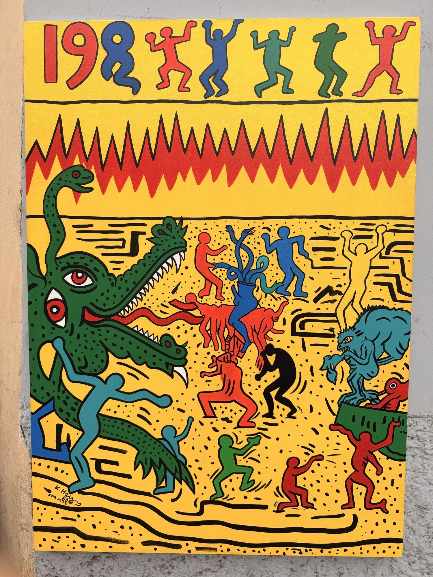 Impressive Keith Haring Abstract